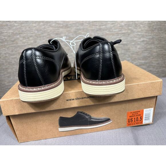 Steve Madden P-Jansen Mens Oxford Dress Shoes Size 10.5 Black 1849688 NEW